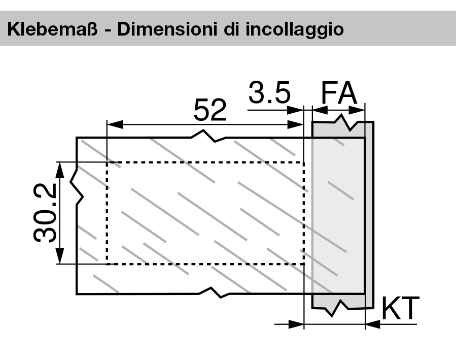 Cerniera CRISTALLO CLIP top BLUMOTION