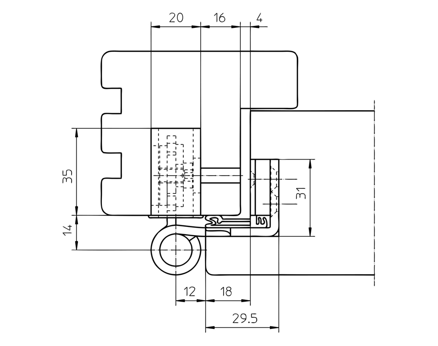 Cerniera BAKA Protect 4010 3D FD con perno di sicurezza 