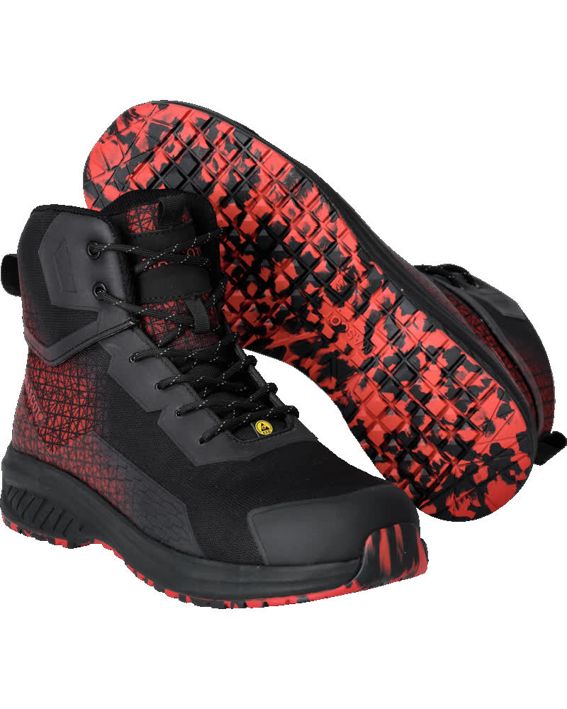 Stivali antinfortunistiche FOOTWEAR ACCELERATE nero/rosso