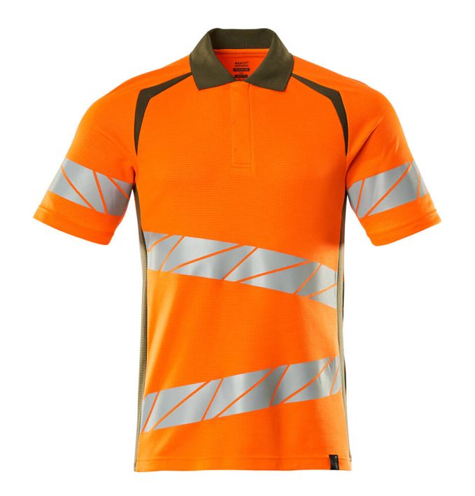 Polo ACCELERATE SAFE hi-vis arancio/verde muschio