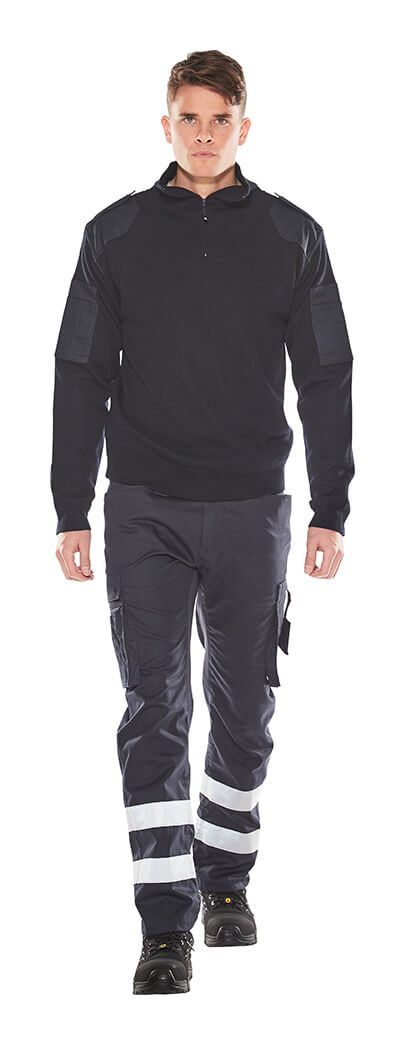 Maglione con mezza cerniera FRONTLINE blu navy scuro