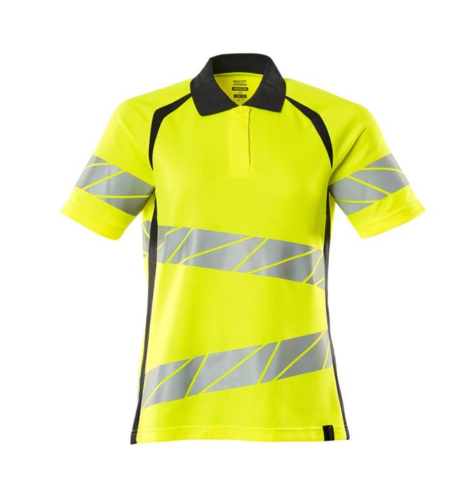 Polo ACCELERATE SAFE hi-vis giallo/blu navy scuro