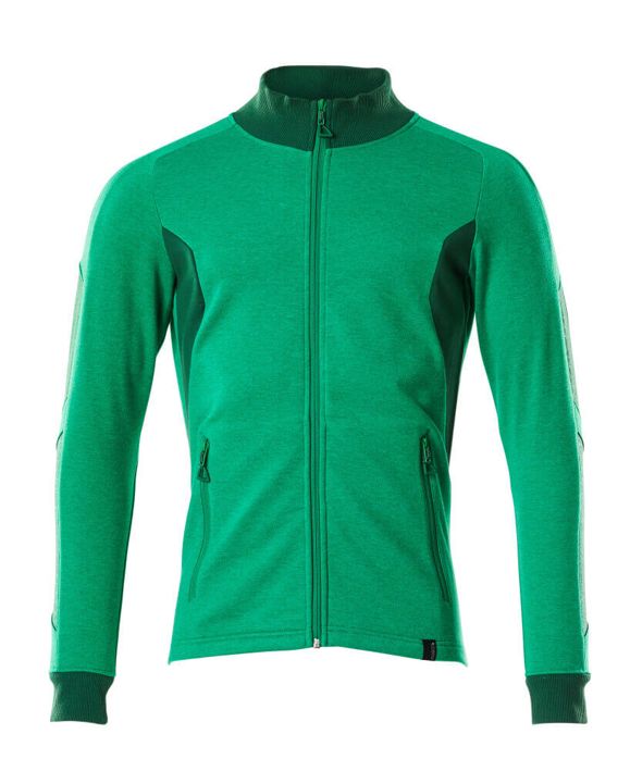 Felpa con chiusura lampo ACCELERATE verde prato/verde