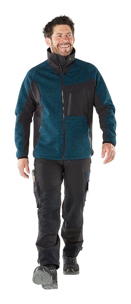Giacca in maglia con chiusura lampo ADVANCED blu navy scuro/nero