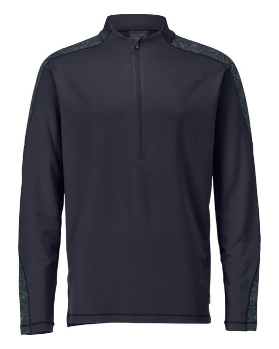 Maglietta, a maniche lunghe, con mezza cerniera CUSTOMIZED blu navy scuro