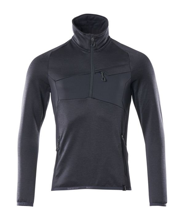 Maglione in pile con mezza cerniera ACCELERATE blu navy scuro