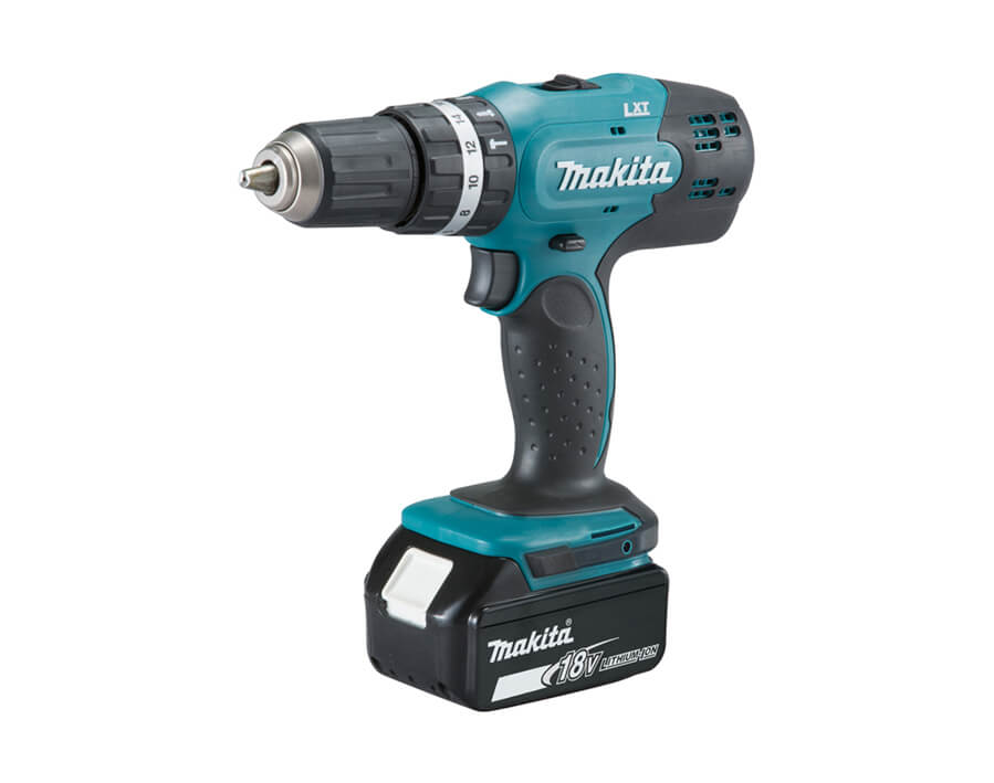 Trapano avvitatore con percussione a batteria a 2 velocità DHP453RFJ 