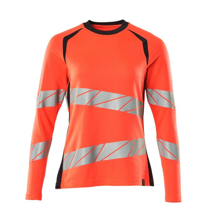 Maglietta, a maniche lunghe ACCELERATE SAFE hi-vis rosso/blu navy scuro