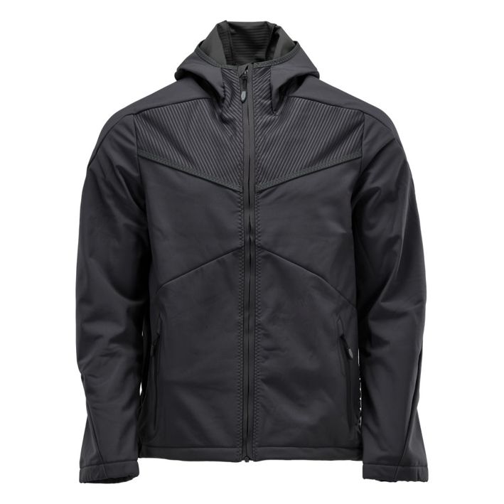 Giacca Softshell con cappuccio CUSTOMIZED nero