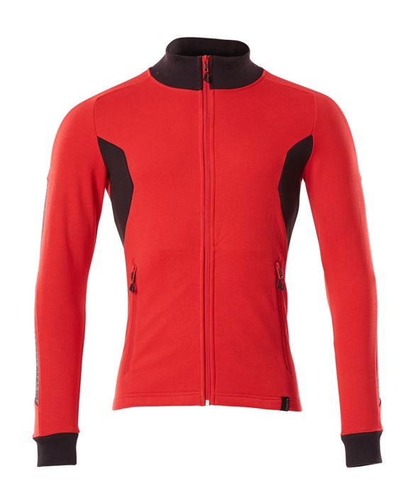 Felpa con chiusura lampo ACCELERATE rosso/nero