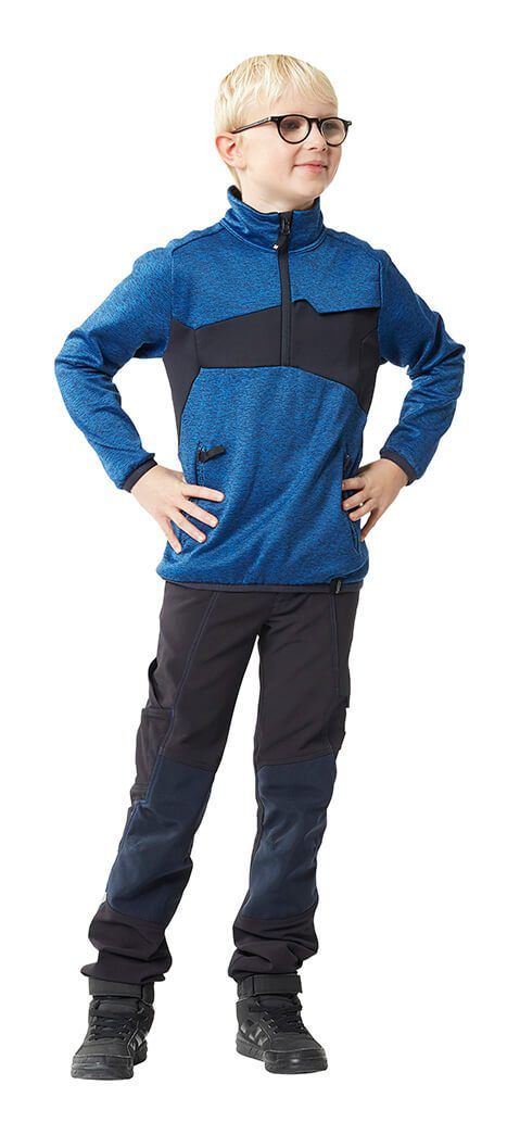 Maglione in pile da bambino ACCELERATE antracite scuro/nero