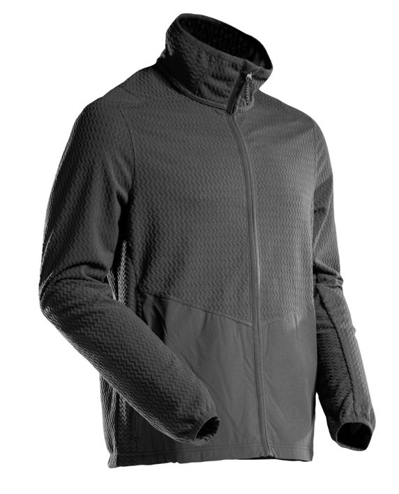 Maglione in micropile con chiusura lampo CUSTOMIZED nero