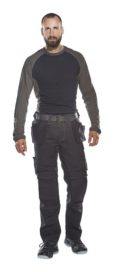 Pantaloni con tasche esterne UNIQUE nero