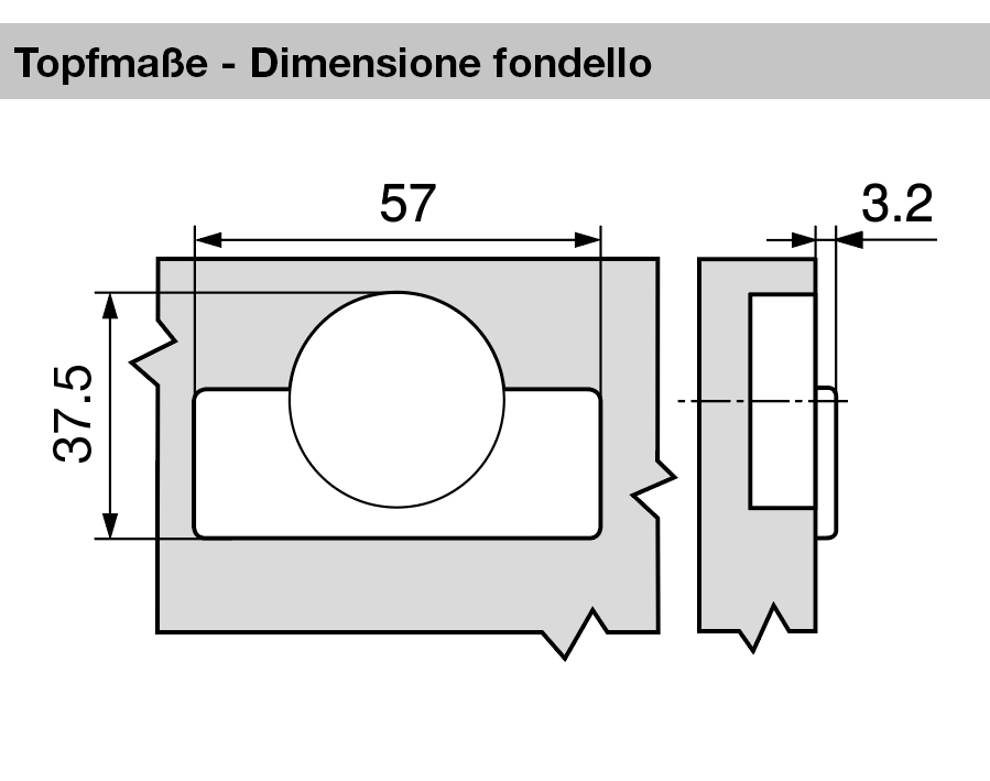 Cerniera da 125° CLIP top BLUMOTION  