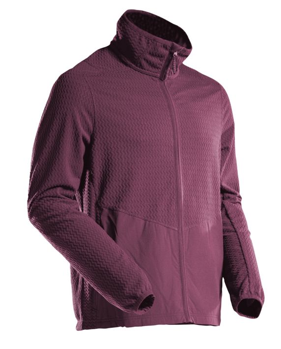 Maglione in micropile con chiusura lampo CUSTOMIZED bordeaux