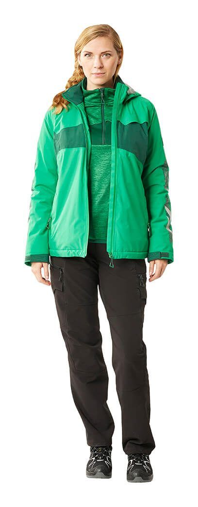 Maglione in pile con mezza cerniera ACCELERATE antracite scuro/nero