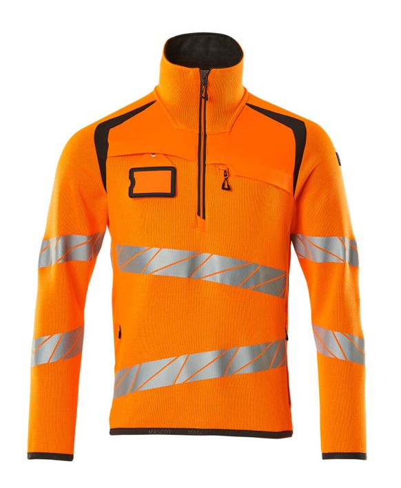 Maglione con mezza cerniera ACCELERATE SAFE hi-vis arancio/antracite scuro