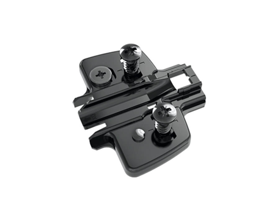 Basetta a croce System 8099 con viti Euro premontate per cerniere Sensys