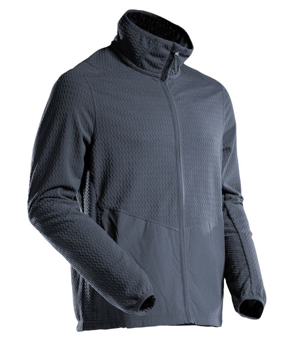 Maglione in micropile con chiusura lampo CUSTOMIZED blu navy scuro