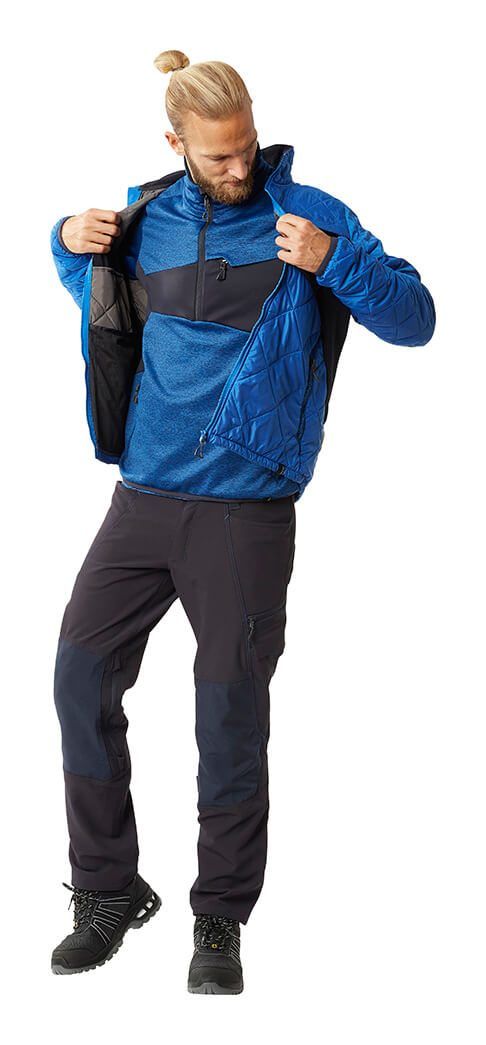 Maglione in pile con mezza cerniera ACCELERATE blu navy scuro