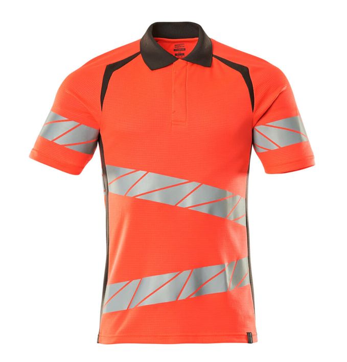Polo ACCELERATE SAFE hi-vis rosso/antracite scuro