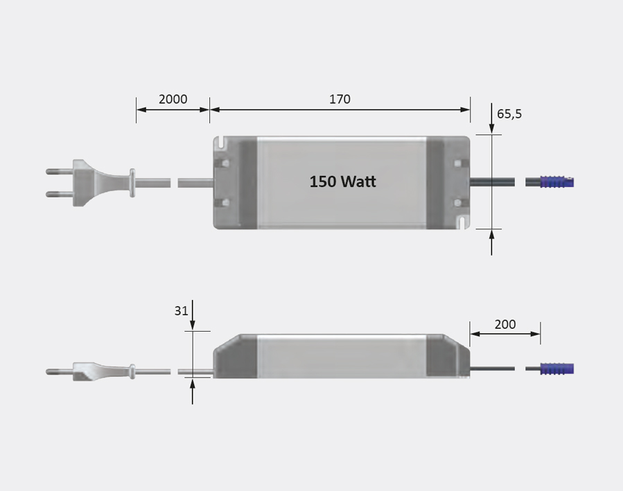 Alimentatore per LED 150 W