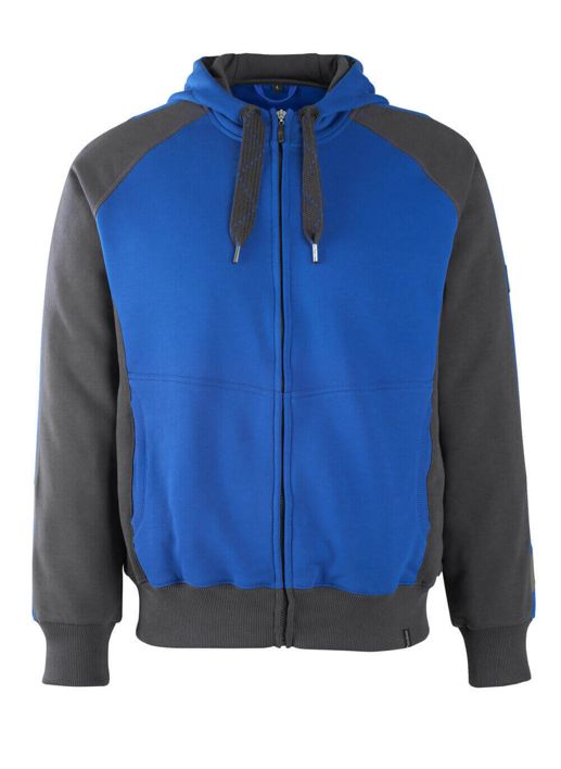 Felpa con cappuccio con chiusura lampo UNIQUE blu royal/blu navy scuro