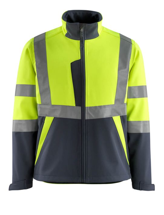 Giacca Softshell SAFE LIGHT hi-vis giallo/blu navy scuro