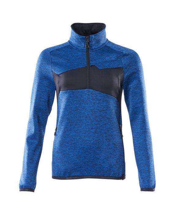 Maglione in pile con mezza cerniera ACCELERATE azzurro/blu navy scuro