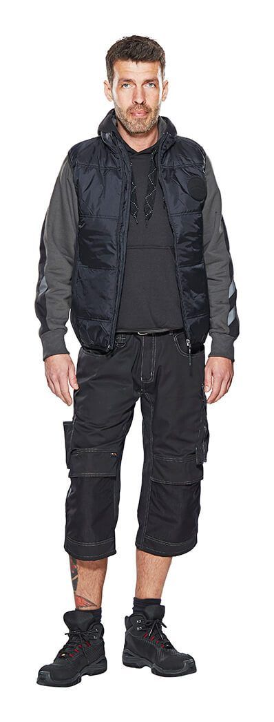 ¾ Lunghezza Pantaloni con tasche porta-ginocchiere UNIQUE blu navy scuro