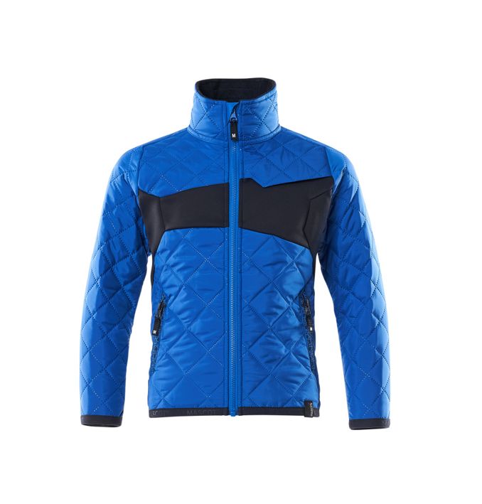 Giacca termica da bambino ACCELERATE azzurro/blu navy scuro