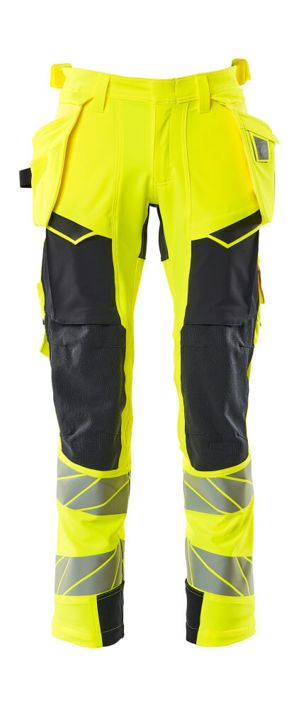 Pantaloni con tasche esterne ACCELERATE SAFE hi-vis giallo/blu navy scuro