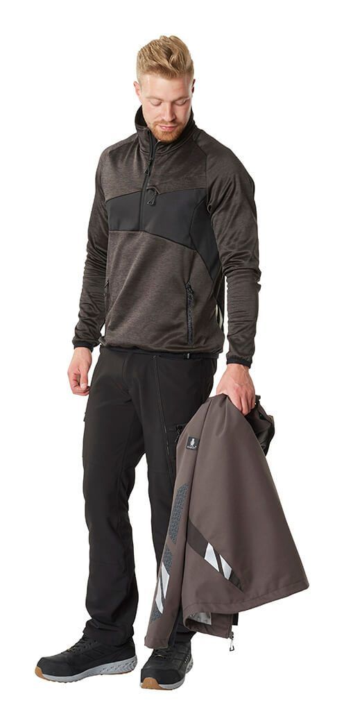 Maglione in pile con mezza cerniera ACCELERATE blu navy scuro