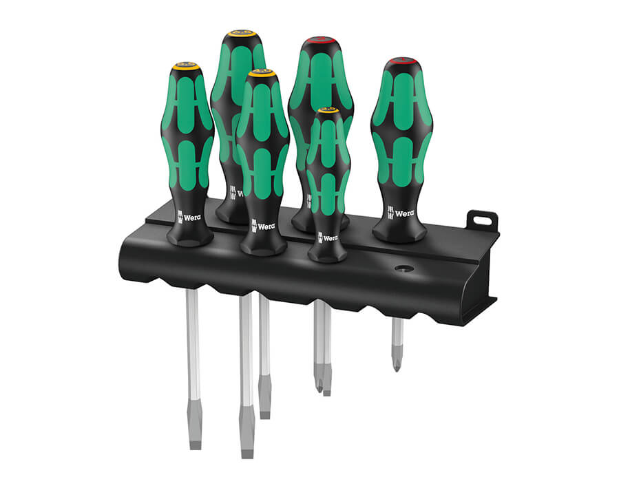 Assortimento di cacciaviti Kraftform Plus Lasertip + supporto 334/6