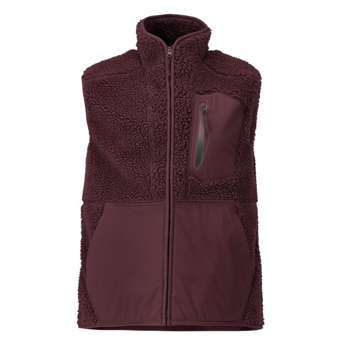 Gilet in pile con chiusura lampo CUSTOMIZED bordeaux