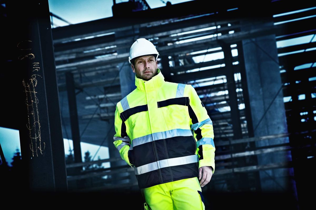 Giacca antifreddo SAFE COMPETE hi-vis giallo/blu navy
