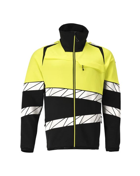 Maglione in pile con chiusura lampo ACCELERATE SAFE nero/hi-vis giallo