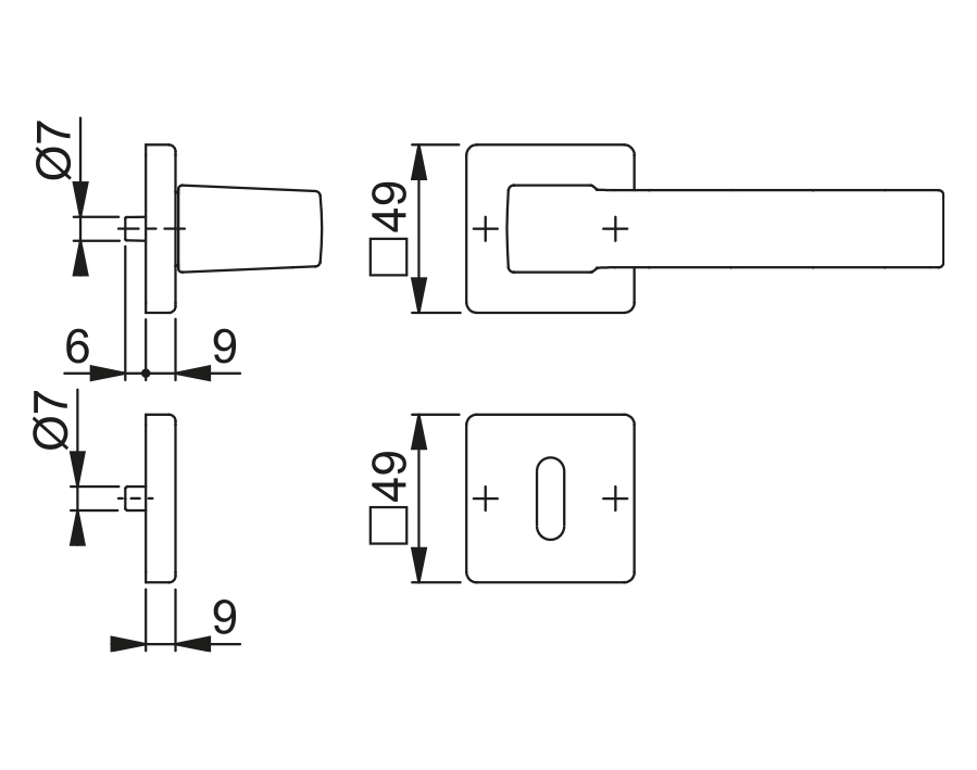 Guarnitura con rosetta e bocchetta serie Toulon 1737/843KV/843KVS 
