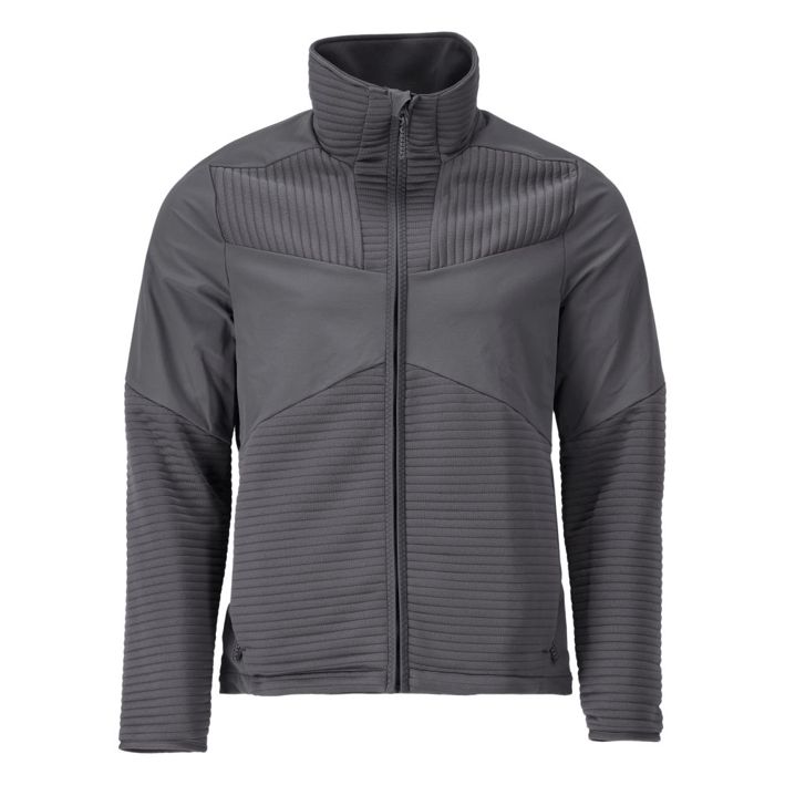 Maglione in pile con chiusura lampo e fodera CUSTOMIZED grigio pietra