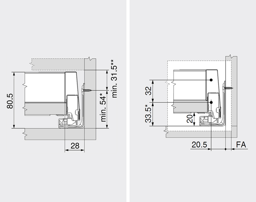 MERIVOBOX grigio orione opaco - altezza N