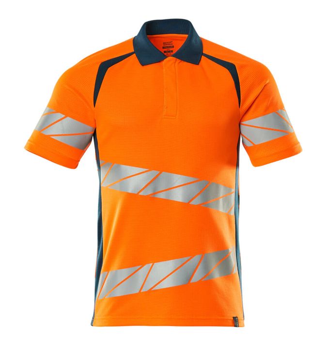 Polo ACCELERATE SAFE hi-vis arancio/petrolio scuro