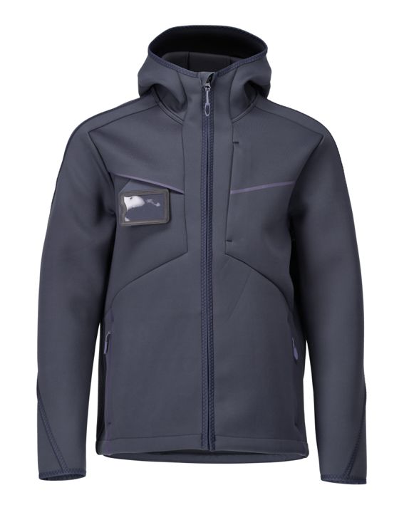 Giacca Softshell con cappuccio CUSTOMIZED blu navy scuro
