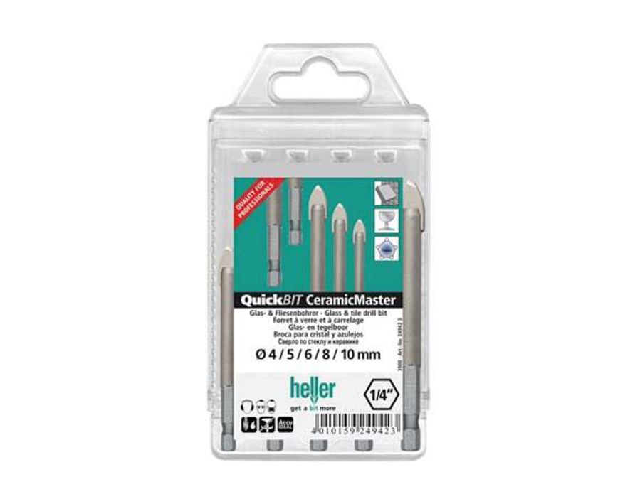 Glas- und Fliesenbohrer-Satz QuickBit CeramicMaster