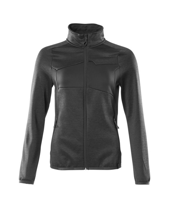 Maglione in pile con chiusura lampo ACCELERATE nero