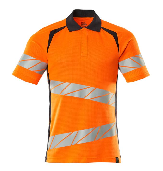 Polo ACCELERATE SAFE hi-vis arancio/blu navy scuro