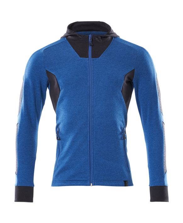 Felpa con cappuccio con chiusura lampo ACCELERATE azzurro/blu navy scuro