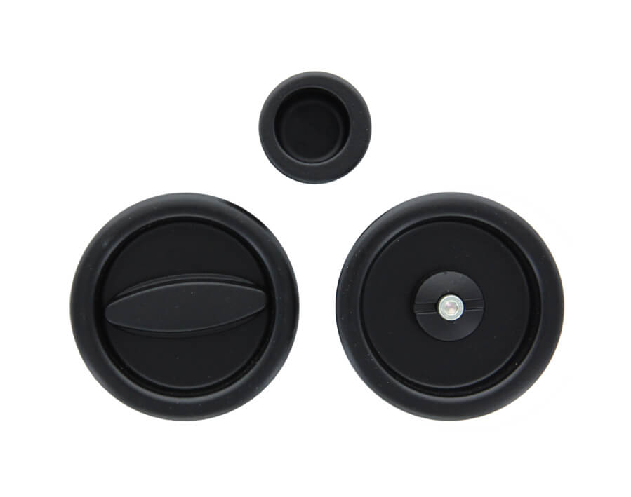Scivola Q kit pomolo/bottone + ditale di trascinamento - rosette tonde 