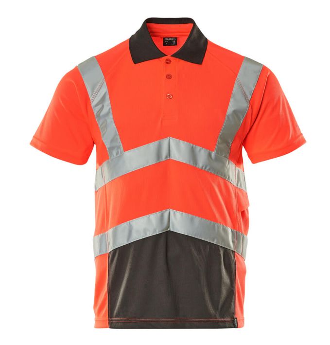 Polo SAFE YOUNG hi-vis rosso/antracite scuro