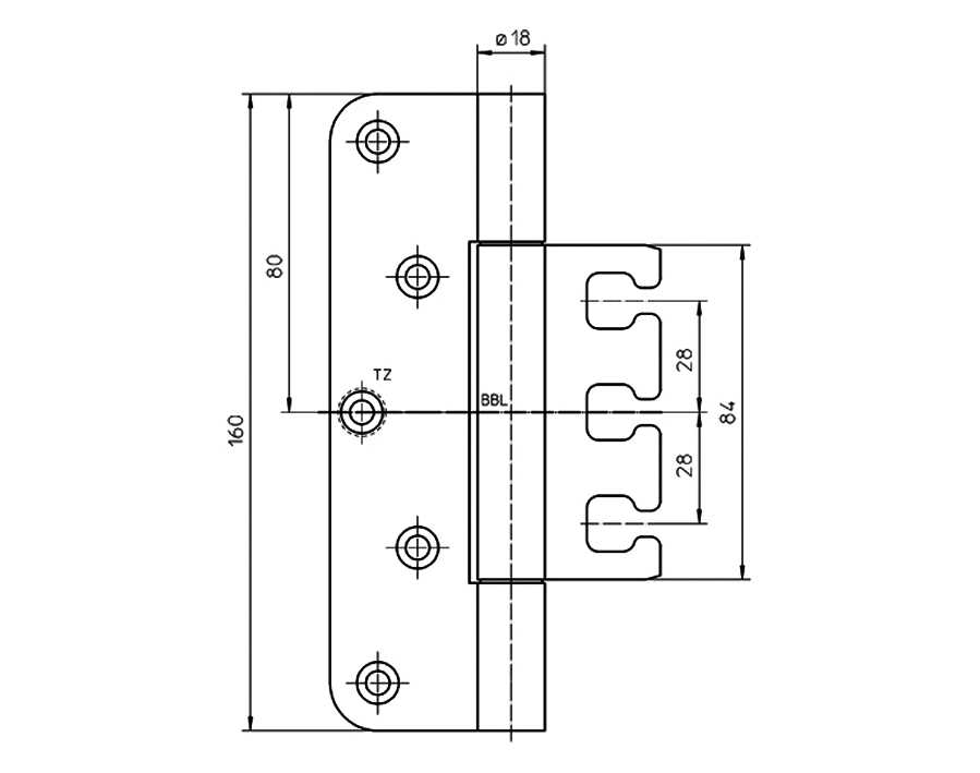 Cerniera VARIANT VX 7729/160 18-3 