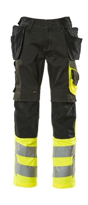 Pantaloni con tasche esterne SAFE SUPREME nero/hi-vis giallo